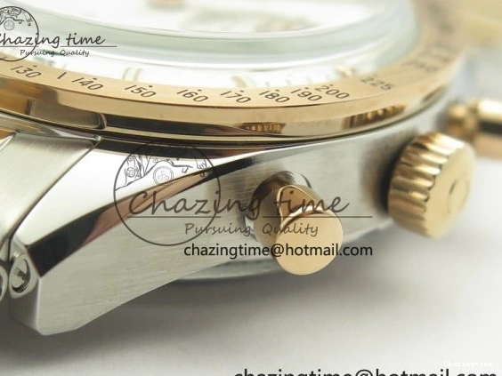 0327 Thermal Speedmaster ’57 Co-Axial SS RG OMF 1:1 Best Edition White Dial On SS RG Bracelet A9300 (Free Leather Strap) 8074